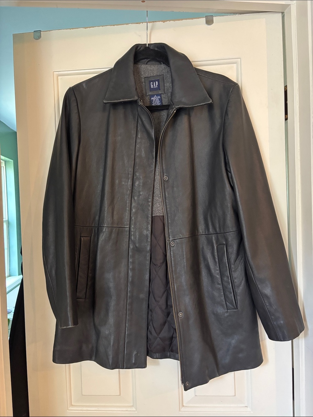 Vintage Gap Black Leather Jacket